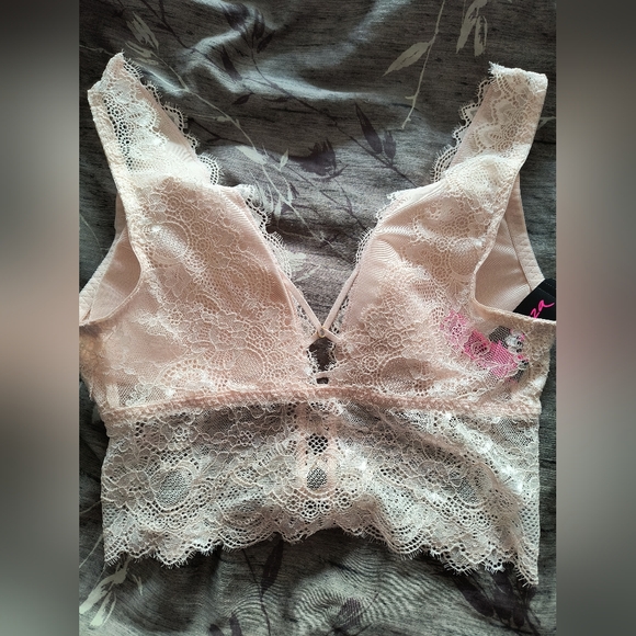 NWT La Senza Longline Lace Stretch Bralette Bustier In Blush (D/DD) - Picture 3 of 3